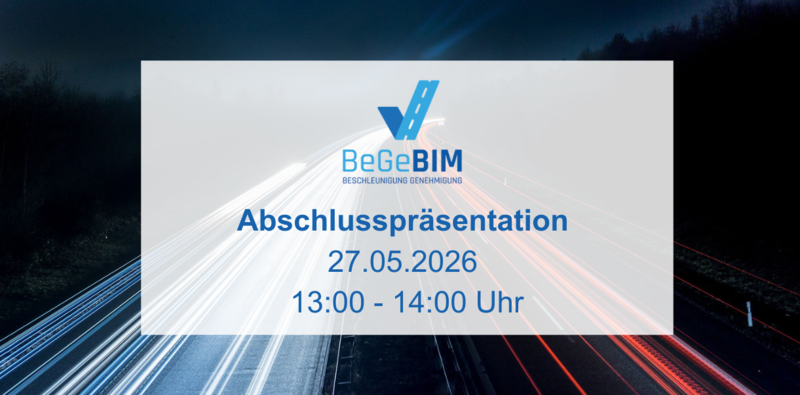 Einladungskarte zur Online-Abschlussveranstaltung des Projekts BeGeBim am 27.05.2027 von 13:00 bis 14:00 Uhr