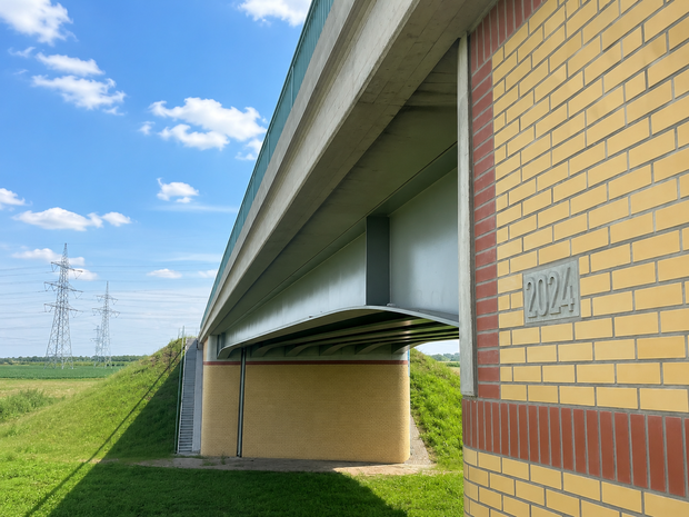 Visualisierung des Überleitungsbauwerks BW12Ü, Überleitung der Landesstraße L 44 über die A 14