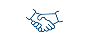 Icon partnerschaftliche Zusammenarbeit